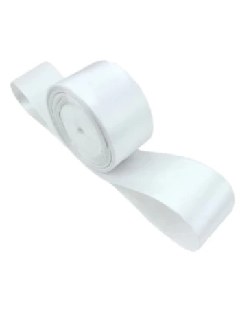 Saten Kurdele 6 cm Beyaz 1 Metre