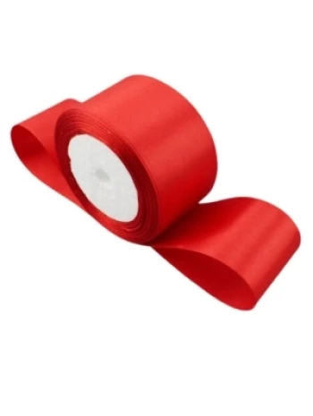 Saten Kurdele 6 cm Kırmızı 1 Metre