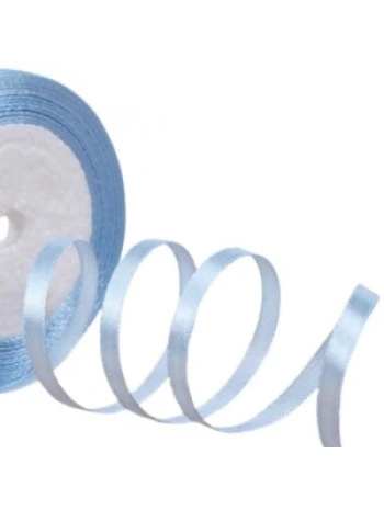 Saten Kurdele 6 Mm Bebe Mavisi 5 Metre