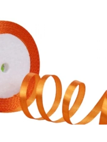 Saten Kurdele 6 Mm Orange 70 Metre