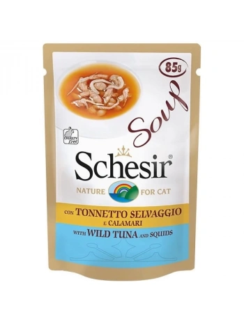Schesir Doğal Alabalık ve Kalamarlı Kedi Çorbası 85 Gr