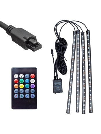 SESE DUYARLI ARAÇ İÇİ KUMANDALI RGB LED ANİMASYON KİT (5047)