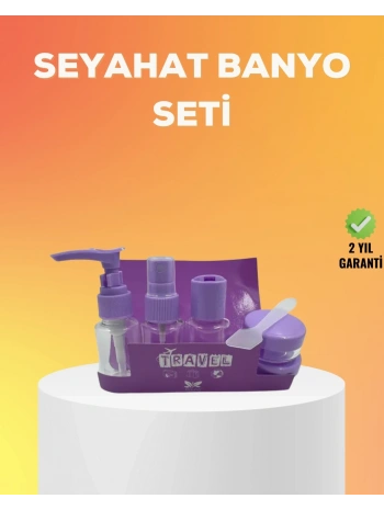 Seyahat Bakım Seti 5 Parça Sızdırmaz Şeffaf Kapaklı 30ml