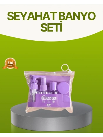 Seyahat Banyo Seti 5 Parça Şeffaf Taşıma Çantalı 30 ml