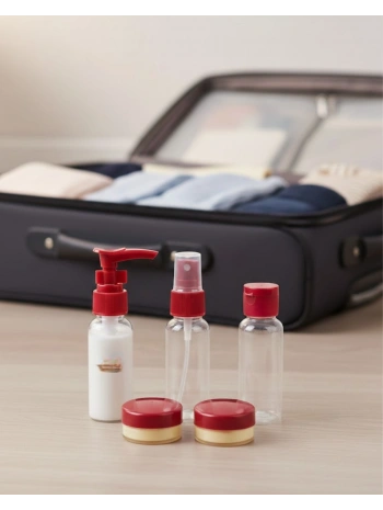 Seyahat İçin 5’li Şeffaf Kozmetik Organizer Seti