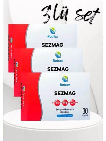 Sezmag Magnezyum Takviyesi 30 Kapsül – 3’lü Ekonomik Set