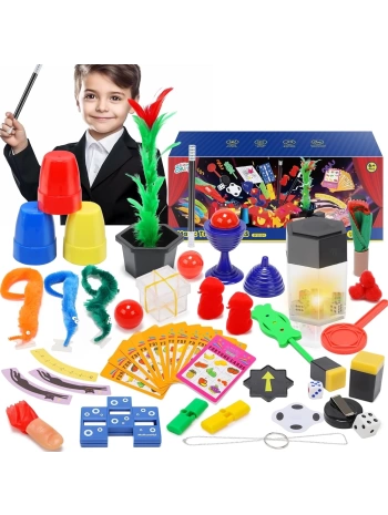Sihirbazlık Seti - İllüzyon Oyunları Full Set -kupa-çoğalan Zar-baston-tombala-çiçek-5 Parça