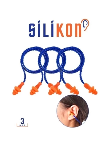 Silikon Kulak Tıkacı İpli 3 ADET Howard Design