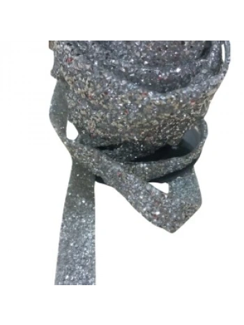 Silikonlu Yapıştırma Taş 1 Cm Gümüş 10 Metre