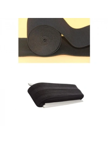 SİYAH - 1.5CM PAÇA LASTİK YASSI GENİŞ 10MT. (5047)