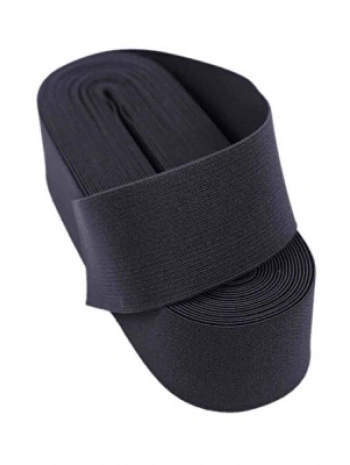 SİYAH  - 3CM PAÇA LASTİK GENİŞ 10MT. (5047)