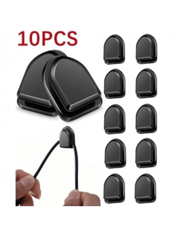 Siyah Çok Amaçlı Yapışkanlı Kanca 10 lu (5047)