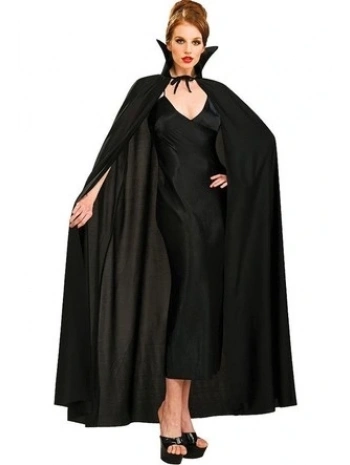 Siyah Renk Yakalı Halloween Pelerini 120 cm (5047)