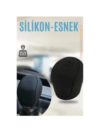 Siyah Silikon Esnek Her Araca Vites Topuzu