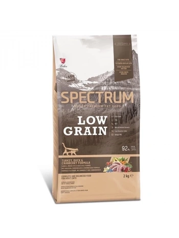 Spectrum Düşük Tahıllı Hindili Ördekli ve Yaban Mersinli Yetişkin Kedi Maması 2 Kg