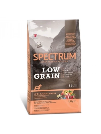 Spectrum Düşük Tahıllı Kuzulu ve Yaban Mersinli Küçük Irk Yetişkin Köpek Maması 2.5 Kg