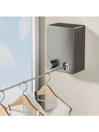 Teleskopik Çamaşır Kurutma Askısı, Pratik Geri Çekilebilir Çamaşır İpi (5047)