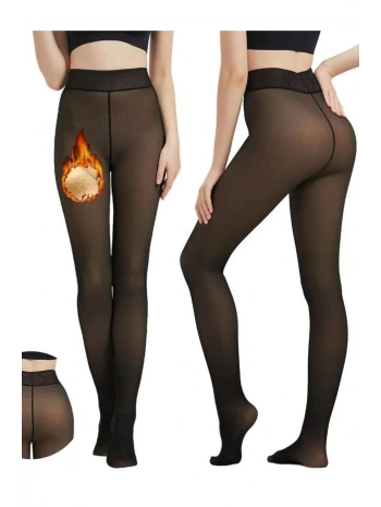 Termal Peluş Siyah Külotlu Çorap Pkc-581