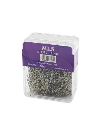 TOPLU İĞNE  0.60X34MM   250GR   ŞEFFAF MİKA KRİSTAL PLS.KUTULU AMBALAJ (5047)