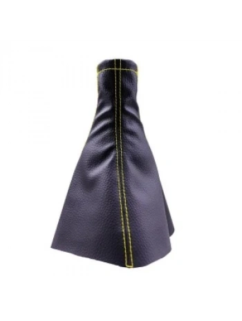 Tüm Araçlara Uyumlu Vites Körüğü Siyah Deri Sarı Dikiş