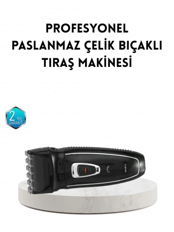 Unisex Şarjlı Saç ve Sakal Kesme Makinesi – Sessiz Motor, 1–12 mm Ayarlanabilir Başlık