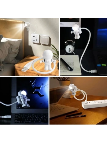 USB Astronot Gece Lambası, Masa Lambası, Kitap Okuma Lambası Işığı (5047)