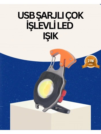 USB Şarjlı Mini LED Anahtarlık Fener