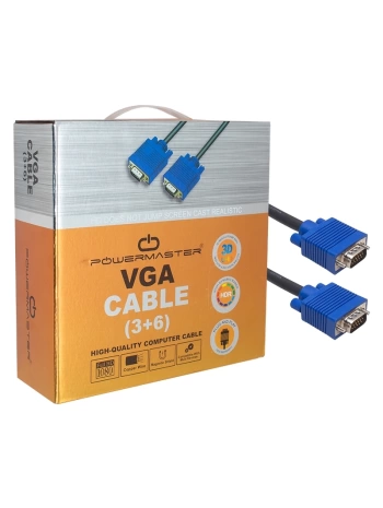 VGA KABLO 15 PİN 3+6 ERKEK/ERKEK 20 METRE KUTULU (5047)