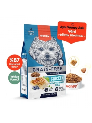 Wanpy Tavuklu Tahılsız Yavru Köpek Maması 1.5 Kg