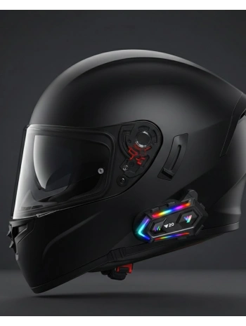 Yeni Nesil Bluetooth 5.3 Motosiklet Intercom RGB Işıklı 1000m Mesafeli