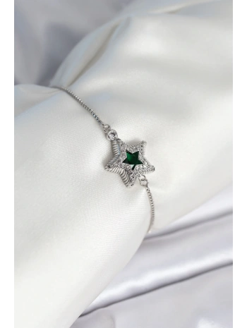 Yıldız Model Asansörlü Gümüş Renk Kadın Bileklik