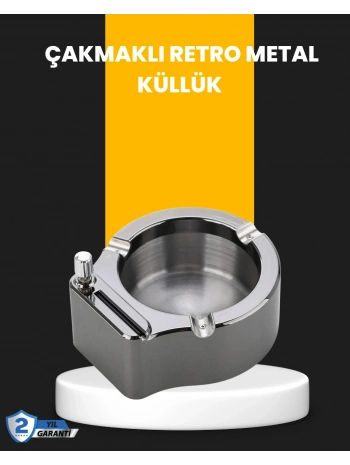 Yuvarlak Çakmaklı Küllük Dayanıklı Metal Yapı