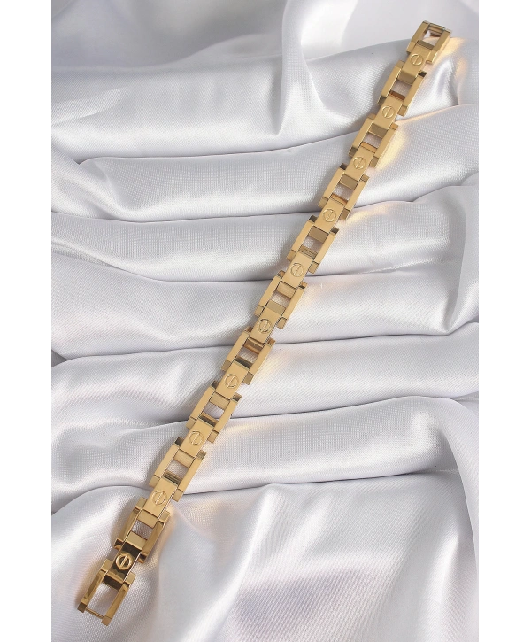 316L Çelik Gold Renk Unisex Bileklik