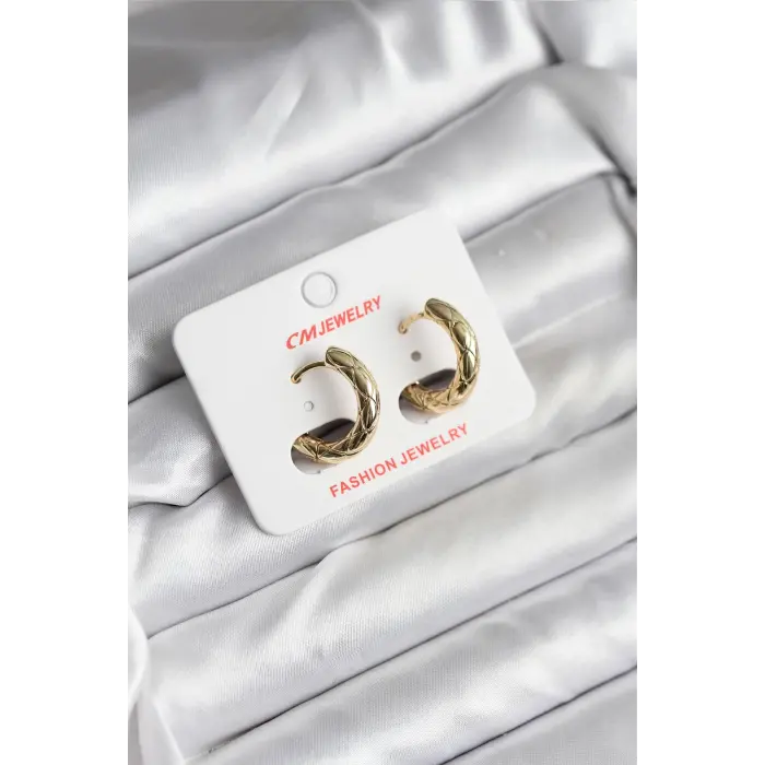 14K Gold Renk Kaplama CM Kadın Küpe