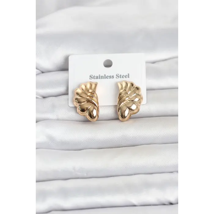 316L Çelik Gold Renk Vintage Model Kadın Küpe
