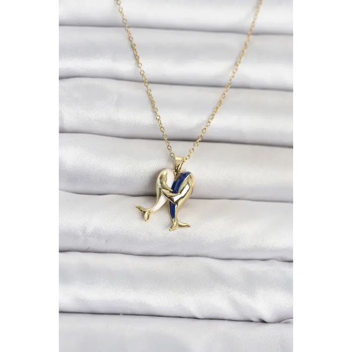 316L Çelik Zincir Gold Renk Dolphin Model Kadın Kolye