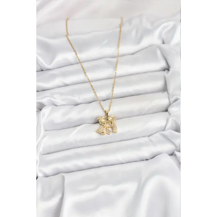316L Çelik Zincir Gold Renk Erkek Kız Model Kadın Kolye