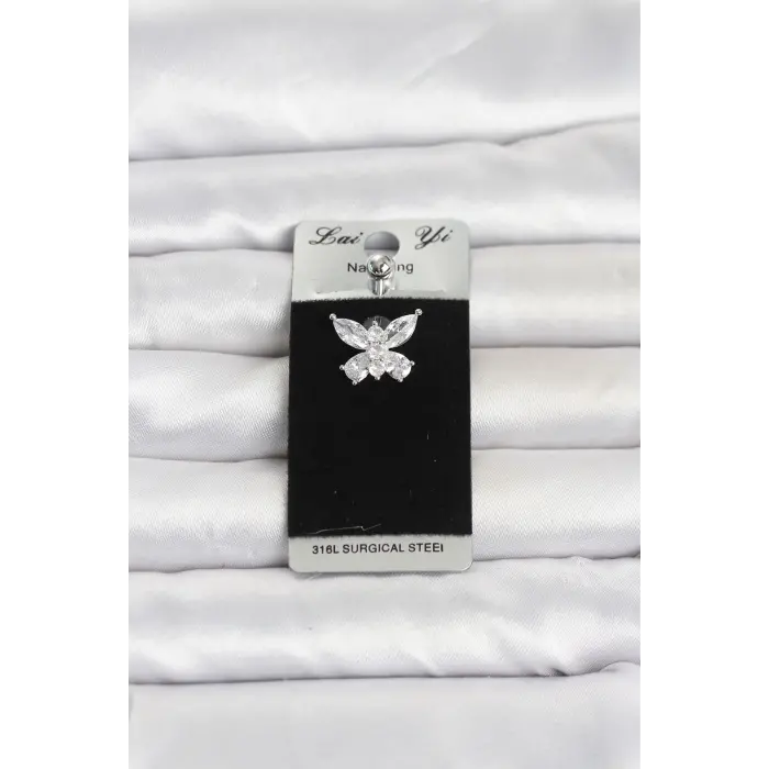 316L Cerrahi Çelik Kelebek Model Göbek Piercing
