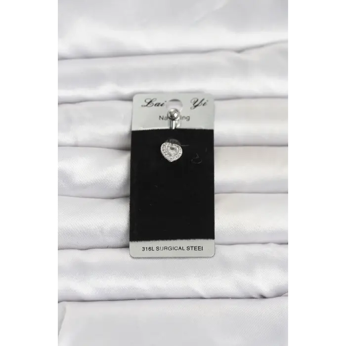 316L Cerrahi Çelik Minimal Kalp Model Göbek Piercing