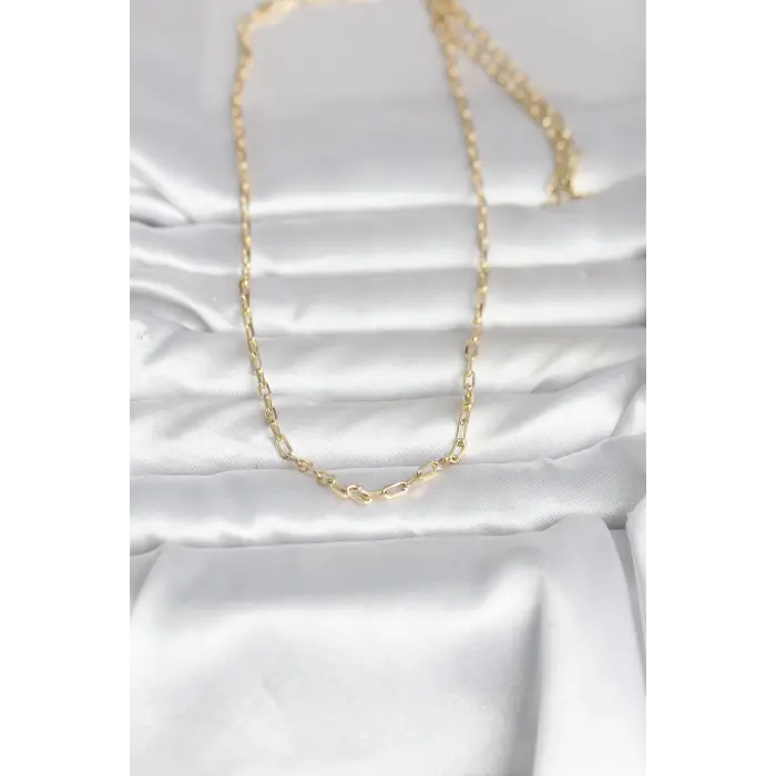 CM 14K Gold Renk Ataç Zincir Model 60 cm Kadın Kolye