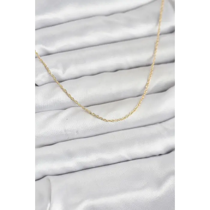 CM 14K Gold Renk Burgu Model 60 cm Kadın Kolye