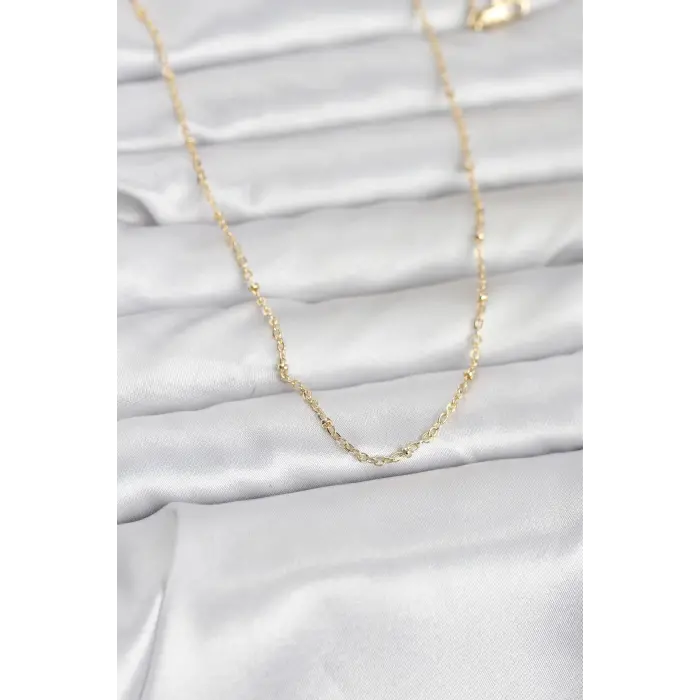 CM 14K Gold Renk Burgu Model 60 cm Kadın Kolye