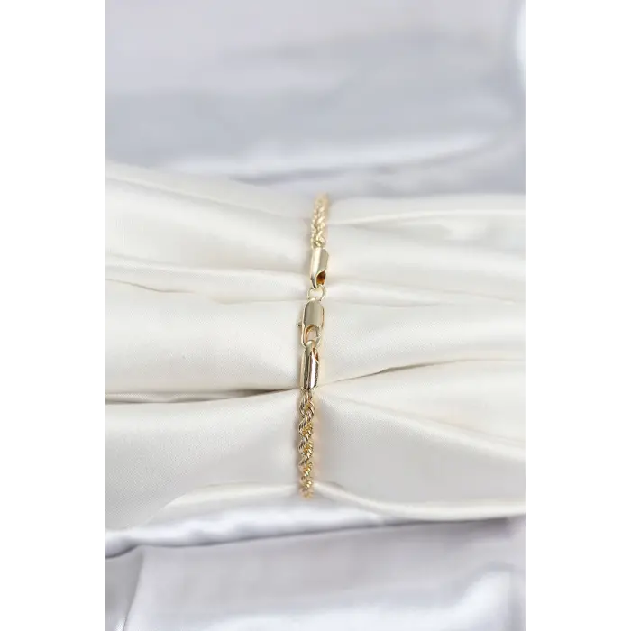 CM 14K Gold Renk Burgu Model Kadın Bileklik