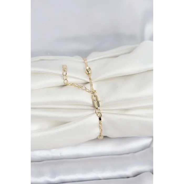 CM 14K Gold Renk Damla Topçuk Model Kadın Bileklik