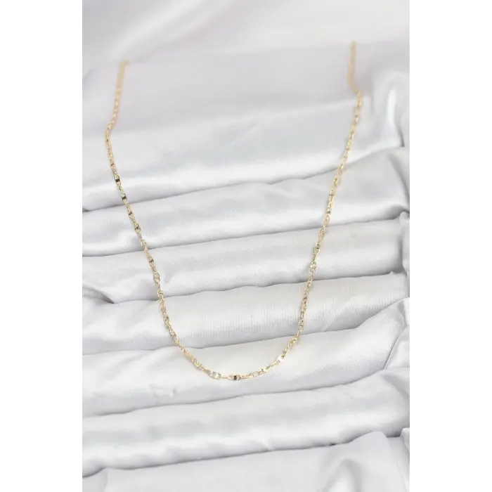CM 14K Gold Renk Gemici Zincir Model 60 cm Kadın Kolye