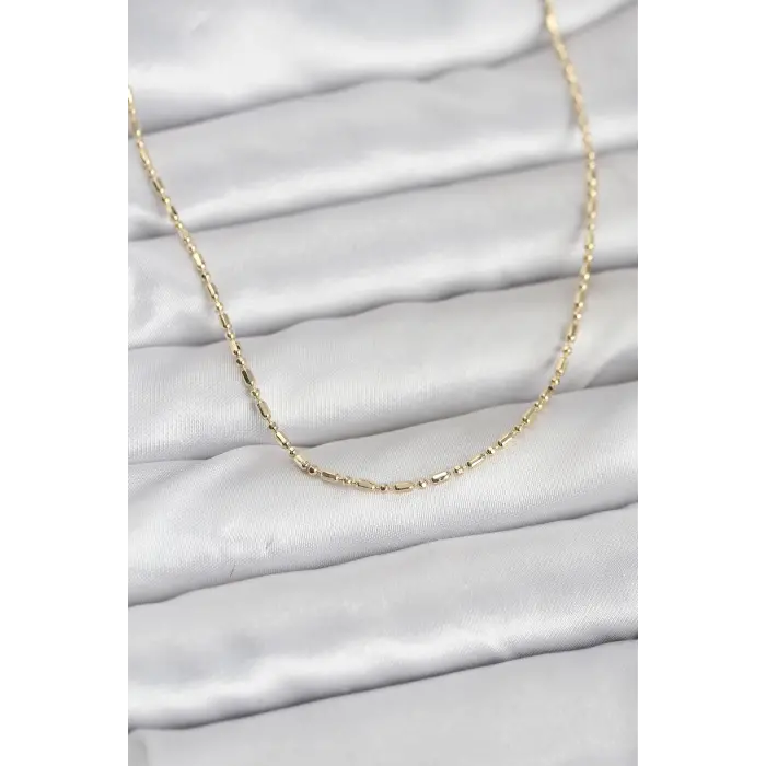 CM 14K Gold Renk Zincirli 60 cm Kadın Kolye