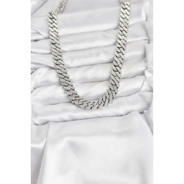 Pirinç Cuba Chain Gurmet Model Kolye