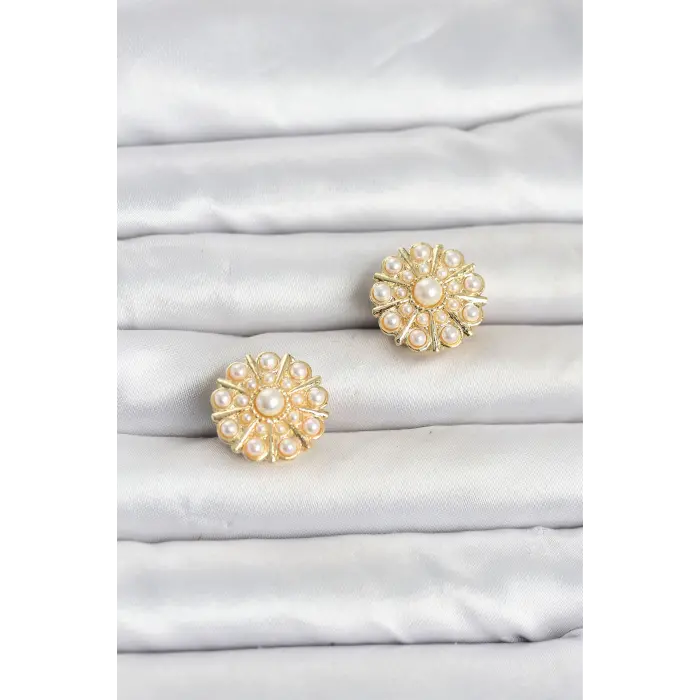 Vintage Model Gold Renk Düğme veya Manşet Broşu