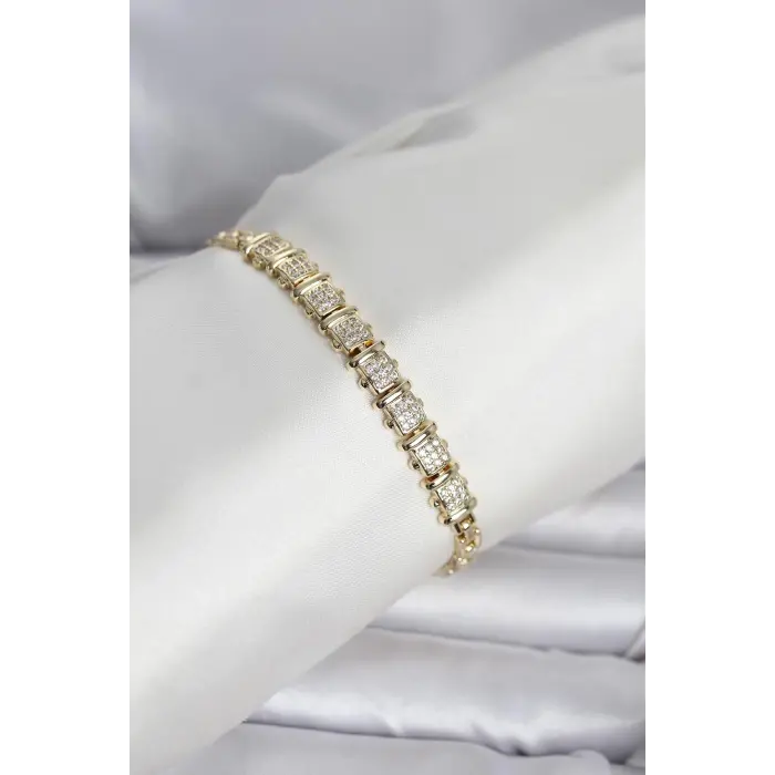 Xuping Model Zirkon Taşlı Gold Renk Kadın Bileklik