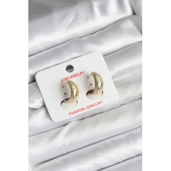 14K Gold Renk Kaplama CM Kadın Küpe